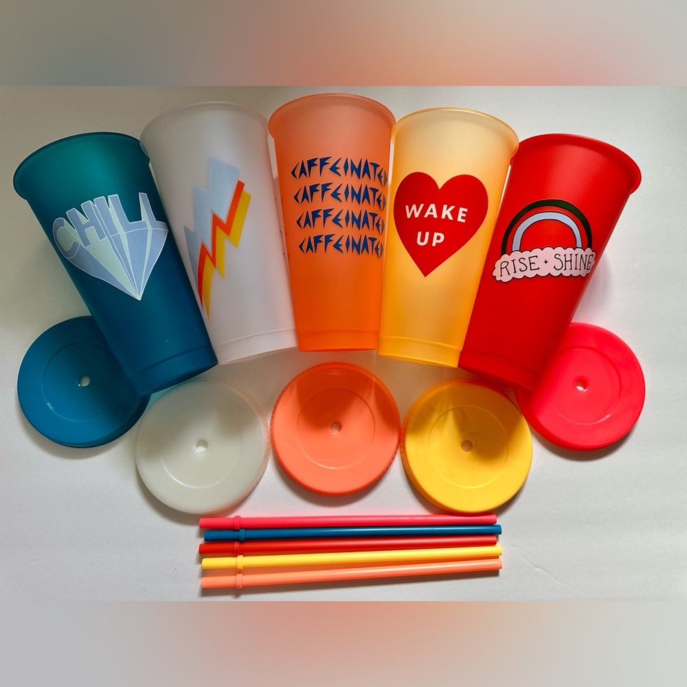 Starbucks Colorful Reusable Cold Cups Set BNIB